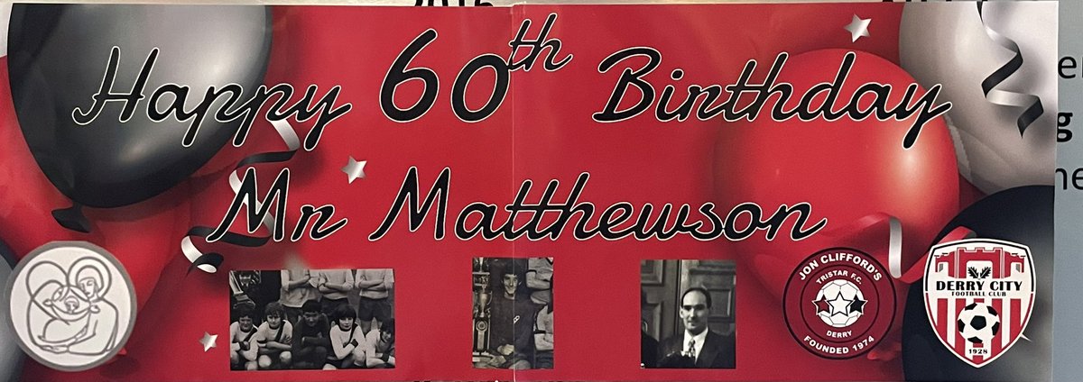 HolyDerry's tweet photo. The boss is 60.  Happy birthday from all the pupils and staff. 🎉🎉🎂🎂🎂@DerryHoly @principalhfps https://t.co/XLoxls1Hpg