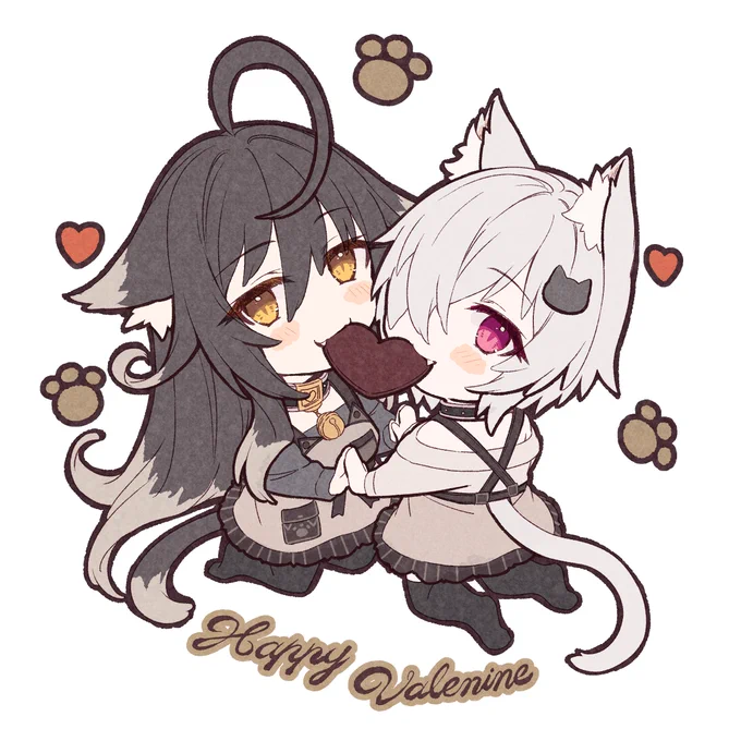 イラストの方は完成までまだまだかかりそうなので、SDくおんちゃんとせつなちゃんでバレンタイン。 