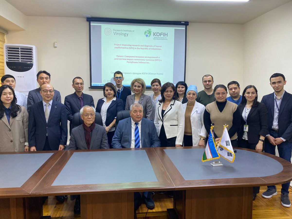 PKofih's tweet photo. #KoFIh has long cooperated with the Research Institute of Virology, Uzbekistan. We discussed strengthening of collaboration on cervical cancer screening. Also, we had a tour of a polyclinic implementing the program. https://t.co/sSDU7qR31W