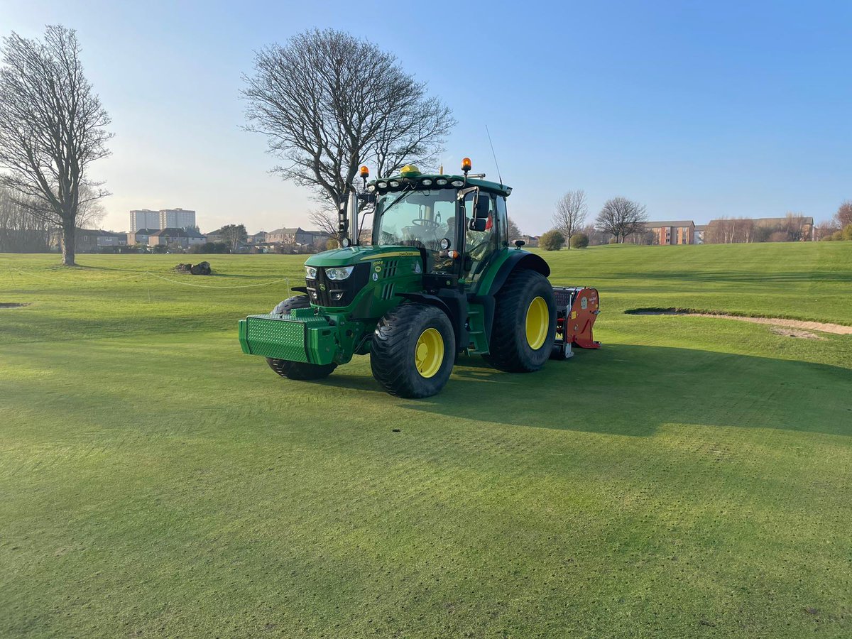 LoganTurf's tweet image. Great day for letting some air in to the greens at Craigetinny GC, get the rest of the courses done this week, thanks to Edinburgh Leisure for having us in again 👍