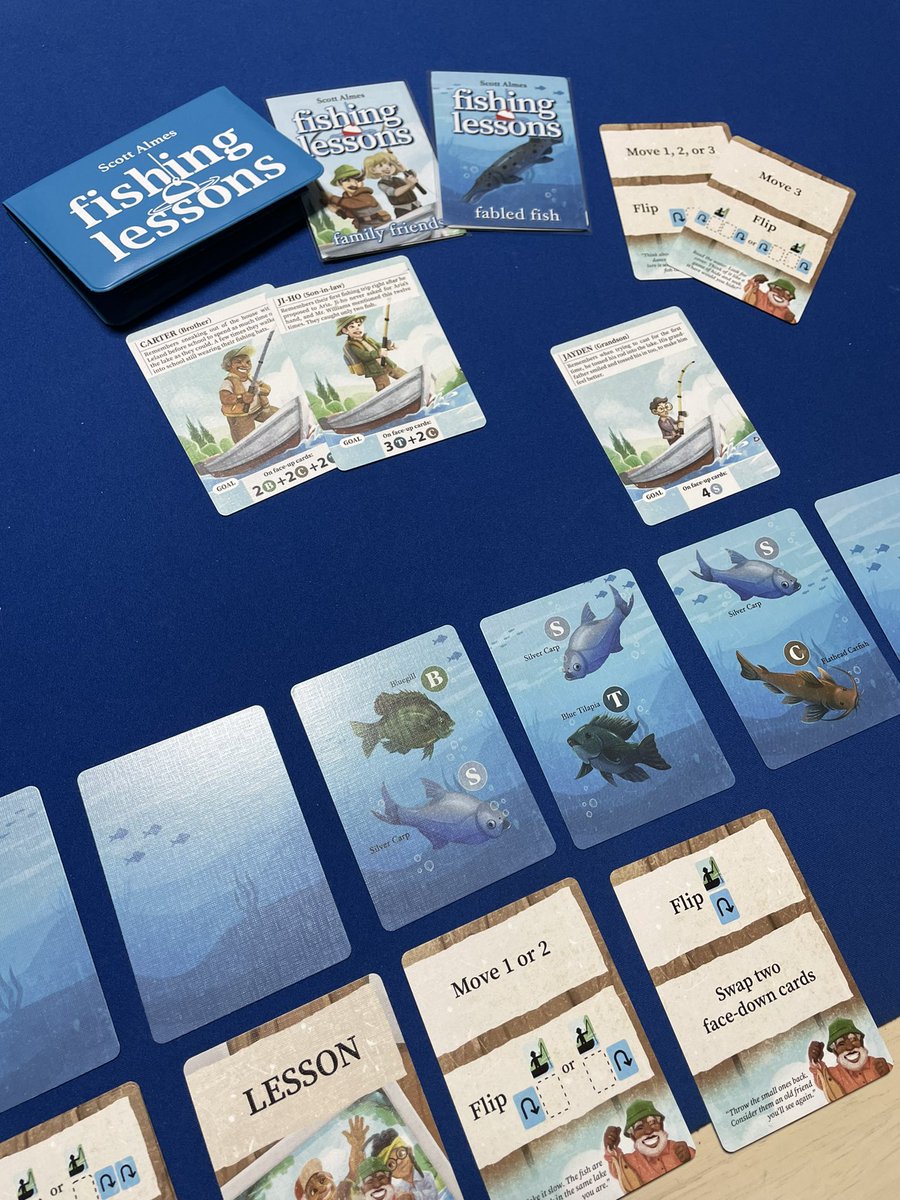 4ki_26's tweet photo. #Kickstarter で蹴っていた
ソロボドケ
fishing lessonsが届きました!
これも手軽に遊べて、シンプルかつ
スタイリッシュ✨
名刺入れみたいなケースに収まる!!!
インスト完了🎣
和訳はDeepLのカメラを用いて理解しました。一度遊べばなんとかなるもの笑
#fishinglessons
#ボドゲ
#deepl https://t.co/2SjxJXo5Ze
