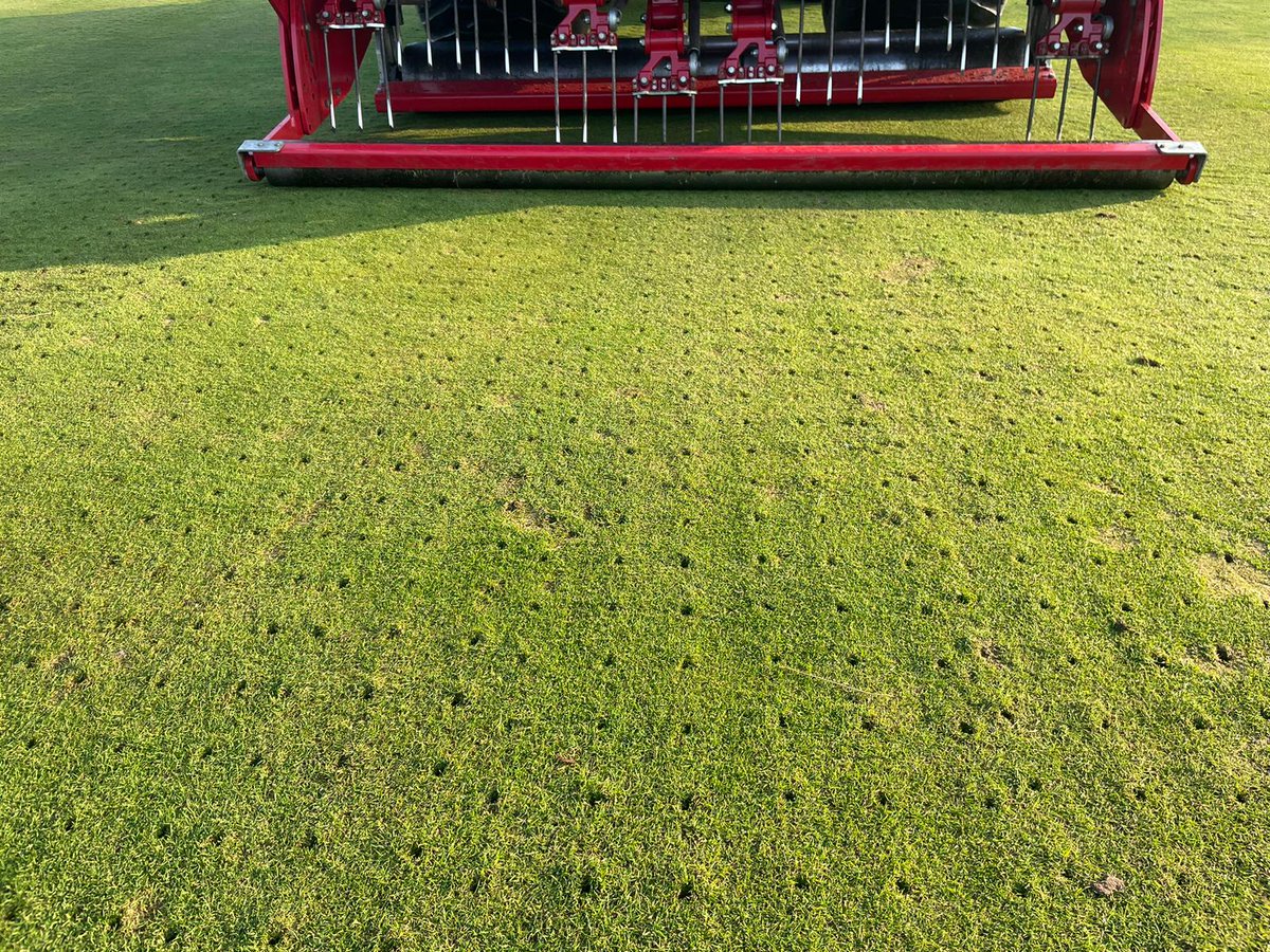 LoganTurf's tweet image. Great day for letting some air in to the greens at Craigetinny GC, get the rest of the courses done this week, thanks to Edinburgh Leisure for having us in again 👍