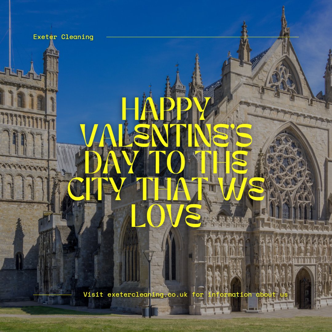 exetercleaning's tweet photo. Happy Valentine's Day everybody!

This is an appreciation post for our favourite city! Exeter we love you 💙

#exeter #exetercleaning https://t.co/PbzeBaZAKY