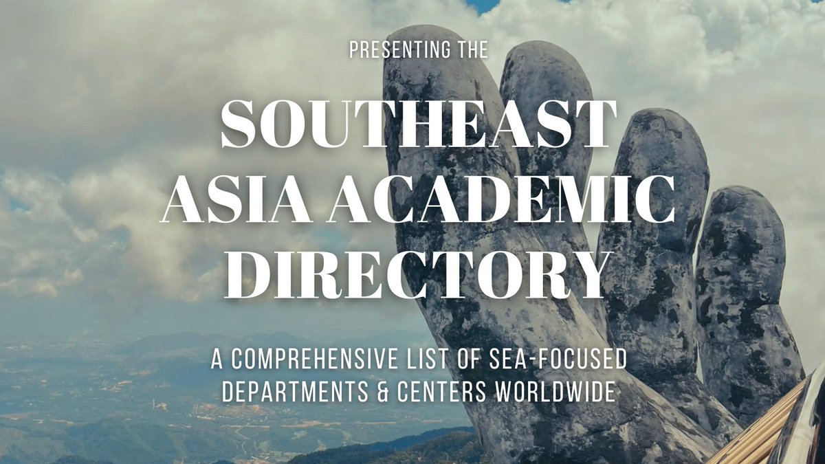 🔍 SOUTHEAST ASIA STUDIES DIRECTORY 

Having trouble finding Southeast Asia-focused departments and scholars? We've put together a directory for you. If we missed something out, please let us know!

🔗 aseasuk.org/2022/10/19/sou…