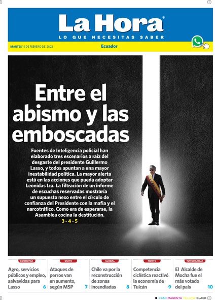 Informa_EC's tweet photo. 🇪🇨¡Buenos días! 
📰Hoy, martes 14 de febrero de 2023, compartimos las principales portadas de la prensa escrita del país. https://t.co/dKVhPLmgEL