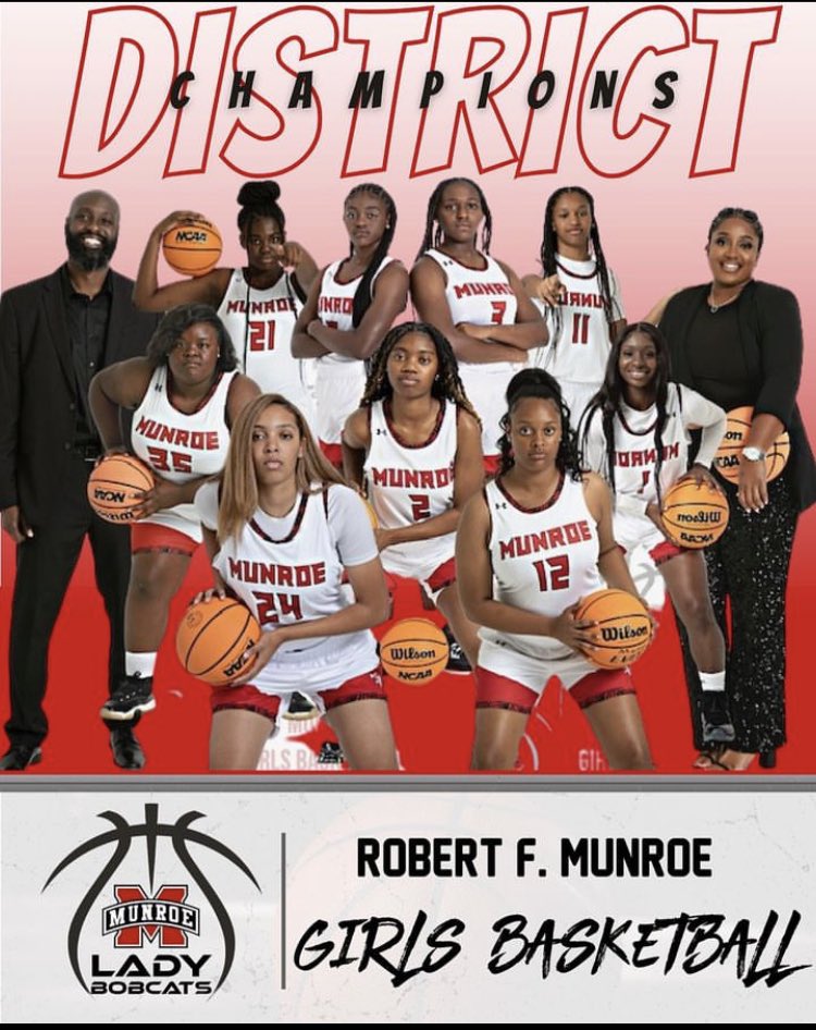 DawntheDean's tweet photo. Our @RFM_Athletics #Ladycats are on the way to Jacksonville to continue on the road to a state championship. Letβs go, Ladycats! #MunroeBasketball #theRoe #CoachMack #CoachRaffington #districtchamps https://t.co/DcWEU4YMYC