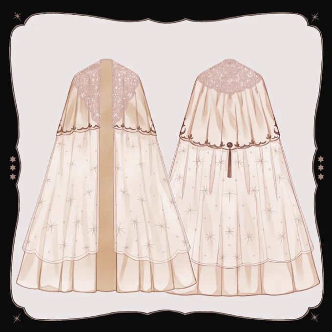 #Littarium この可愛いお洋服はDALI様 に冬服として仕立てて頂きました豪華なコートもあるので、次の機会に羽織ってるの描きたいな…素敵なデザインありがとうございました 