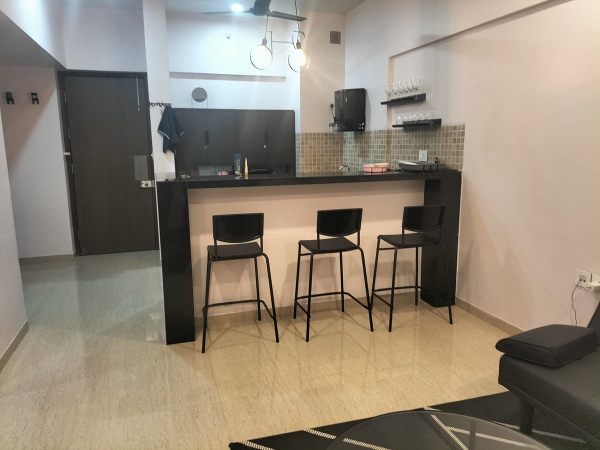 khalsaInterior's tweet image. Work completed of interior ..Black theme to enrich the beauty of flat...