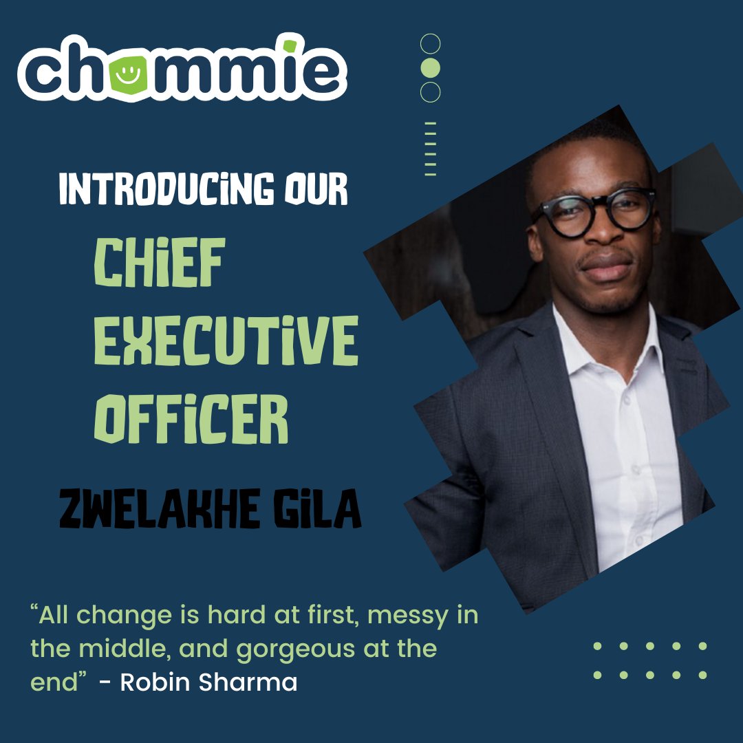 ChommieBikes's tweet photo. "Exciting news! Meet our new CEO, Zwelakhe Gila. With expertise in energy finance and a passion for impact and sustainability, he's poised to drive positive change at Chommie. Join us in welcoming our visionary leader. #NewCEO #ChommieToTheWorld 🚲🌍" https://t.co/iSQnBLPDfC