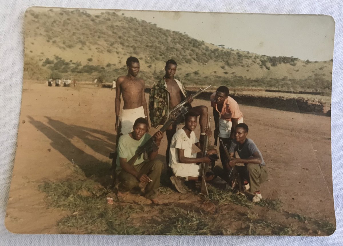 quaggmaya's tweet photo. #Kerio Valley has never been a safe place for our cops 👮♂️.. Here’s a photo of my old man and his colleagues getting ready to face off with the bandits in 1984, armed with what looks like some 7.62mm L1A1 SLR machine guns and some big ass HK G3 rifles. https://t.co/2M08NzW5YT