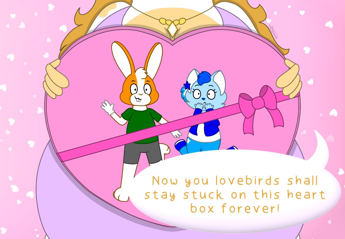 LunaKittyFox's tweet photo. CW: Flattening, macro
Happy Valentines Day!
Deev and Luna got themselves in a trap by the troublesome Tormentia
#flattened #flat #luna #deev #furryart #FurryArtwork #macro #micro #ValentinesDay #ValentinesDay2023 https://t.co/uP60WY5baQ