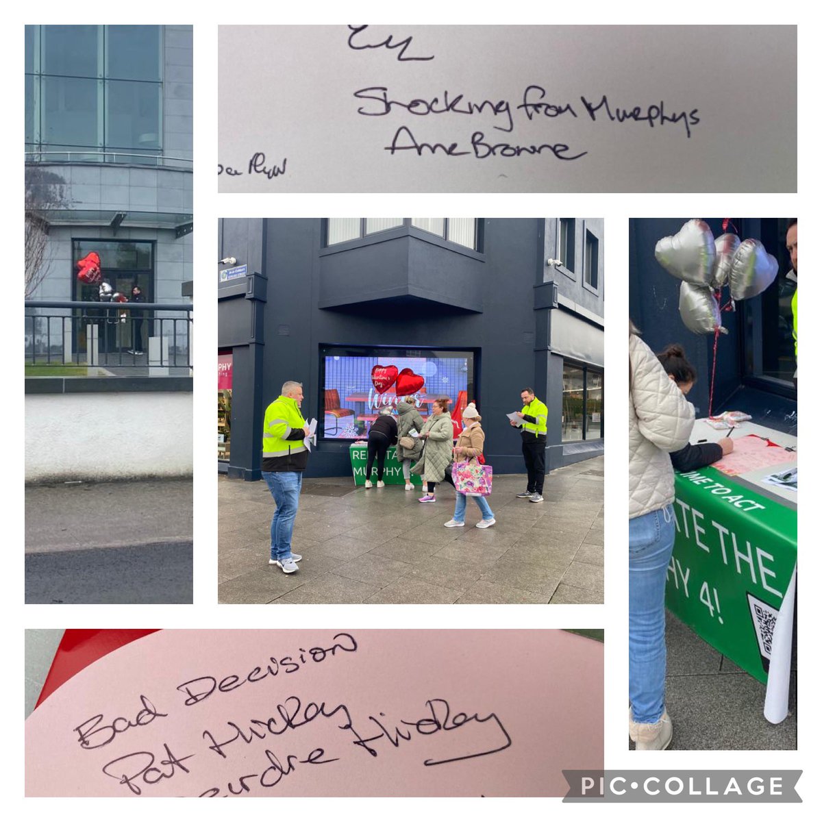 themurphy4_'s tweet photo. Love is all around 🎵 

A lot of love and support for the Murphy 4 today in Newbridge.

We stopped by @jmurphyandsons offices to let them know that locals support our campaign. 

Murphy Act Now - Reinstate the Murphy 4 #MoretoMurphy https://t.co/MeQdBxKACI