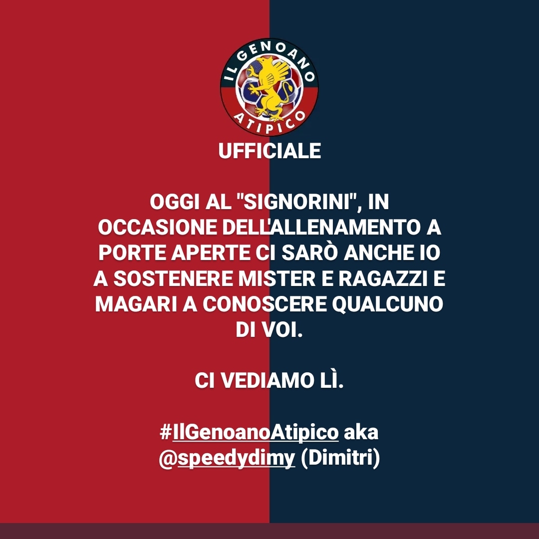 CI VEDIAMO AL 'SIGNORINI'
#Genoa #GenoaCfc #allenamento #porteaperte #SanValentino #SanValentino2023