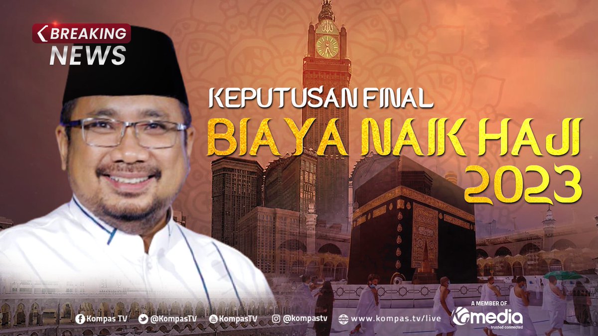 KompasTV's tweet photo. BREAKING NEWS - Menteri Agama dan DPR Umumkan Keputusan Final Biaya Naik Haji Tahun 2023

Streaming: https://t.co/cRJufdOXRl https://t.co/RYBGuVYm8f