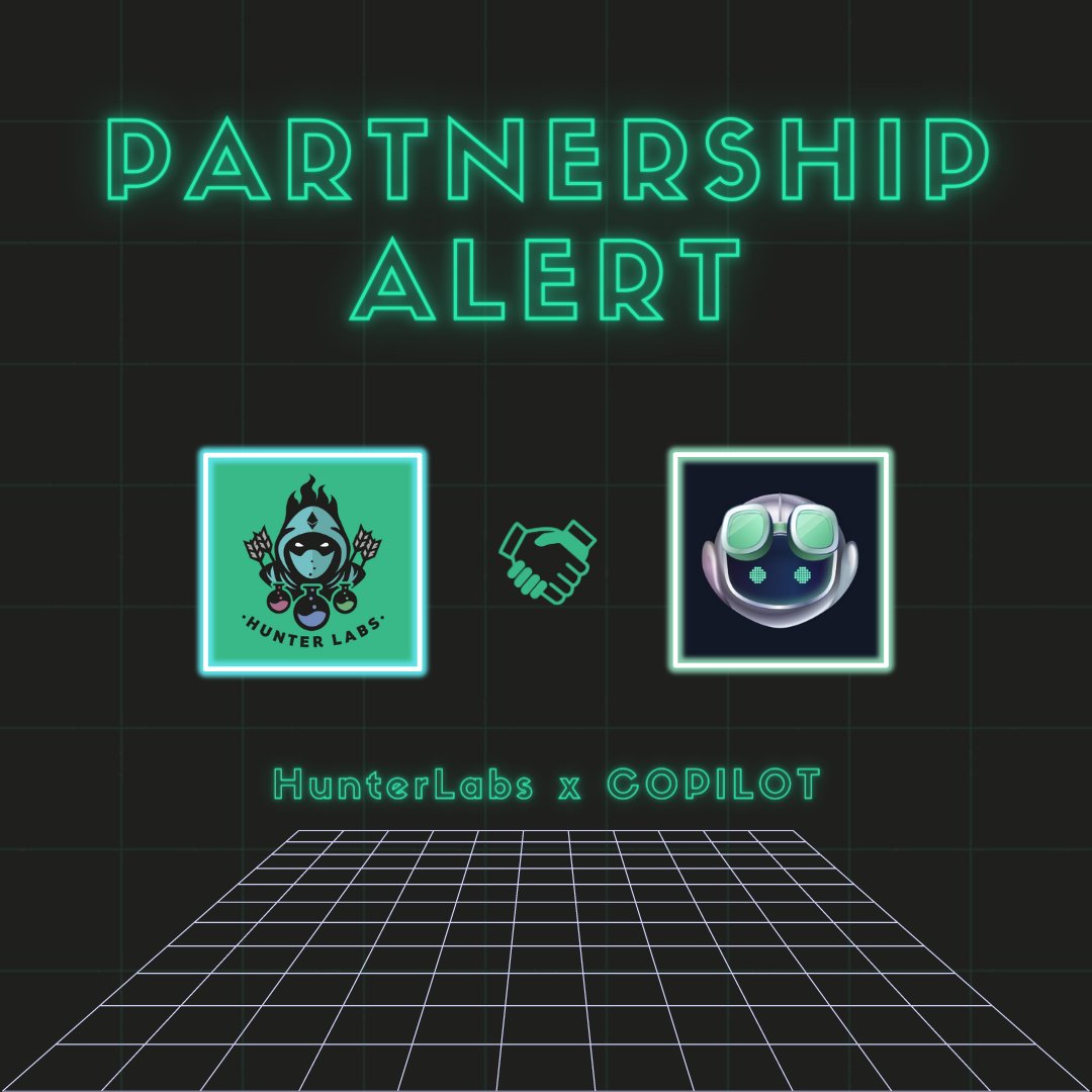 HunterLabsNFT's tweet photo. We are excited to announce our partnership with 
@copilot_nft to give our members FULL access to their BETA for the next 2 months 🏹🤝✈️

Copilot is the ultimate tool for NFT traders who want a feature-rich solution to enhance their trading strategy and maximize profits. https://t.co/ncODrHoZ6P