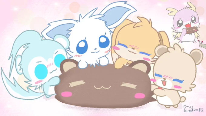 エゾモモ「みんなにキタイイズナさんチョコをプレゼントなのさ!」#イラスト #お絵描き #バレンタインデー #絵描きさんと繫がりたい 