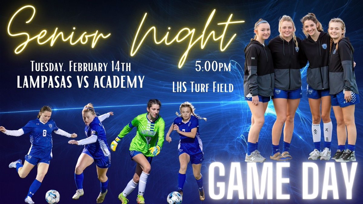 It’s GAME DAY and Senior Night! 
Come out and support the team and help us honor these four awesome seniors! #UNITED #VIP
