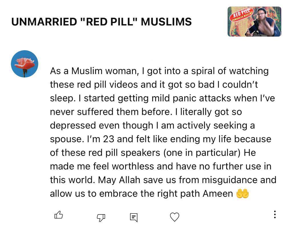 SaajidLipham's tweet photo. I really hope some of these “red pill” Muslims on social media realize the harm they’re doing &amp; rectify their ways inshaAllah. https://t.co/VMsikm9X5L