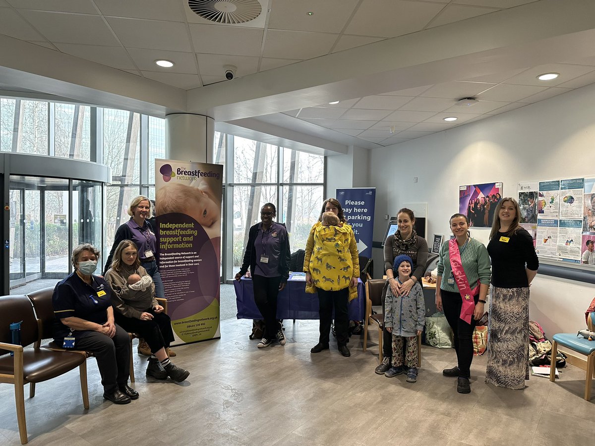 zenkim74's tweet photo. Fantastic to meet mums, carers, students and colleagues from breastfeeding network all being supported by Jane to talk about the ‘Power of Love and Touch’ in our maternity reception with our expectant parents. @NorthMidNHS @barbarakuypers @NicoleCNHS @SarahHa88622902 https://t.co/3HLyLBz4TW