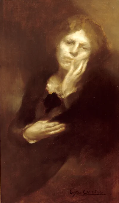 Fantine Abandoned by Eugène Carrière, 1903, oil on canvas.