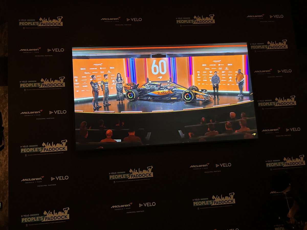 SimonGBrooks's tweet photo. The countdown to the @McLarenF1 #MCL60 @F1Arcade launch last night!
Great intros by @ArianaBravoF1 & @Vikkstar123 ๐๐ป
#VELOPeoplesPaddock #McLaren60 https://t.co/or4xLUH1lh