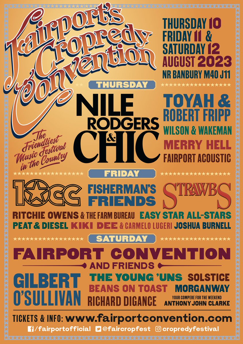 Here we are folks. Cropredy 2023 - Spread the joy!