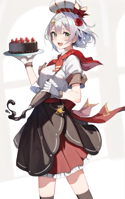 #原神バレンタインらしいのでノエルちゃんにチョコをお願いしてみました。 