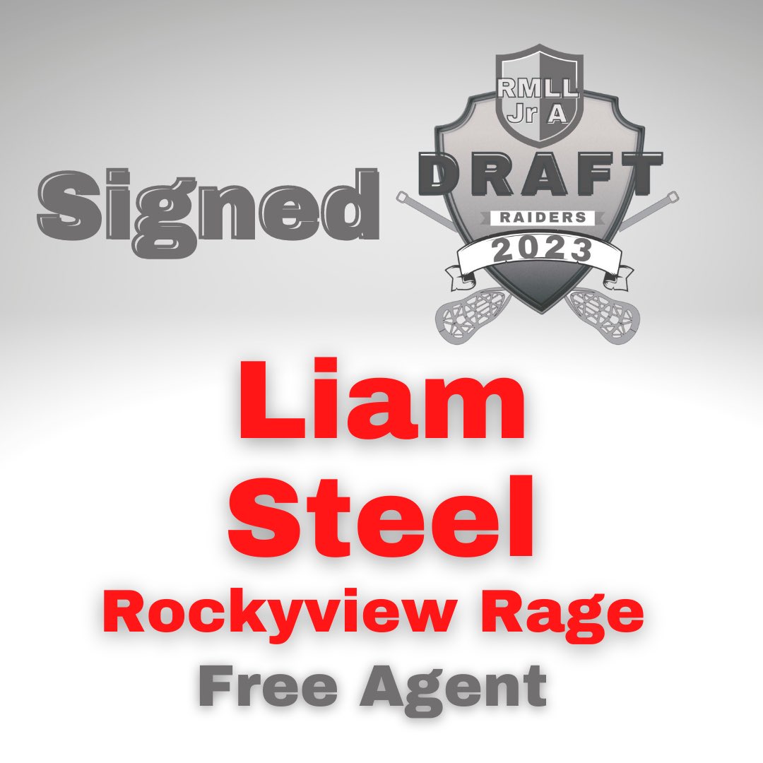 raidersjralax's tweet photo. Raiders welcomed a number of free agents last night, after the draft. Signings include Liam Steel from Rockyview Rage and Ethan Dumoulin from the HOKS and Calgary Knights. Welcome to #RaiderNation 🥍🍁 
#TopTalent #PlayJrA #Lacrosse #yyc 
#CanadasNationalSport #20thAnniversary https://t.co/hZX6d5qPTd