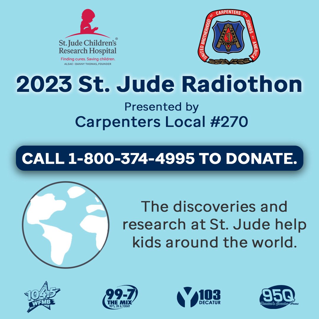 997themix's tweet photo. You can make a difference. Become a Partner In Hope. Call 1-800-374-4995 or visit https://t.co/pa5Tptx5d7
#musicgives @stjuderesearch https://t.co/zNXhkYakzs