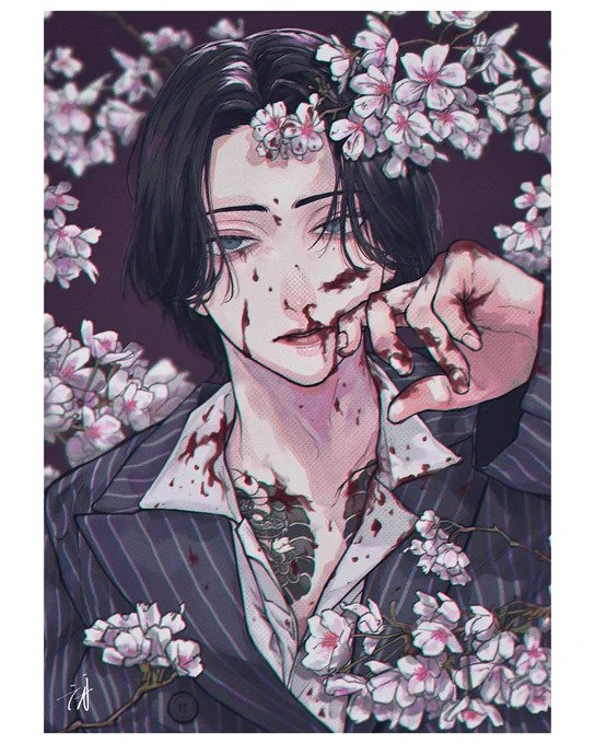 タグ企画 #一次創作絵師拡散フェス03 に参加します消え入る前の儚い男を描きます。 