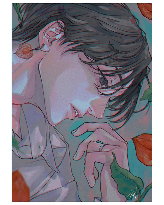 タグ企画 #一次創作絵師拡散フェス03 に参加します消え入る前の儚い男を描きます。 