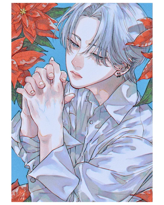 タグ企画 #一次創作絵師拡散フェス03 に参加します消え入る前の儚い男を描きます。 