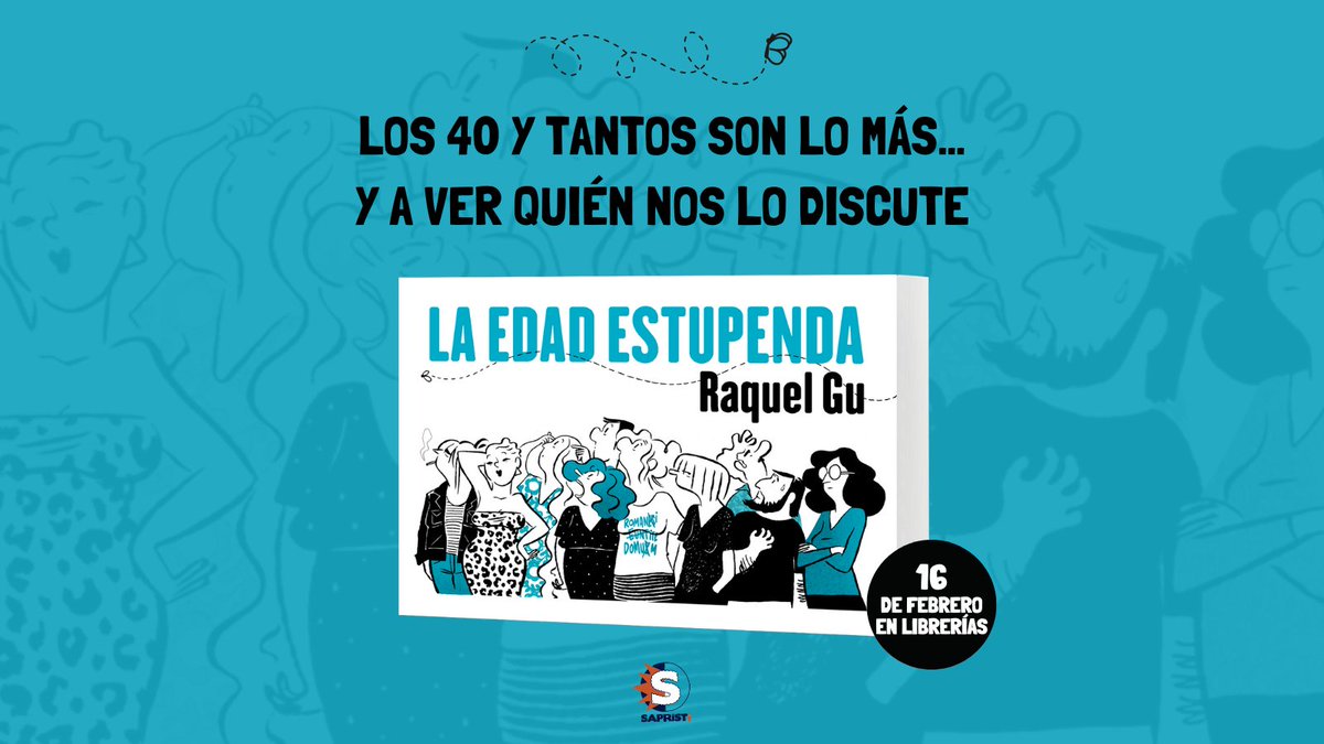 RocaEditorial's tweet photo. Reales, auténticos, estupendas, las mujeres y hombres de 40 y tantos son lo más, y a ver quién es el guapo que nos lo discute. ¡#LaEdadEstupenda de @RaquelberryFinn es el @SapristiComic de febrero y el jueves llega a todas las librerías! https://t.co/VI8PSnIryg https://t.co/SjGY3JWjta
