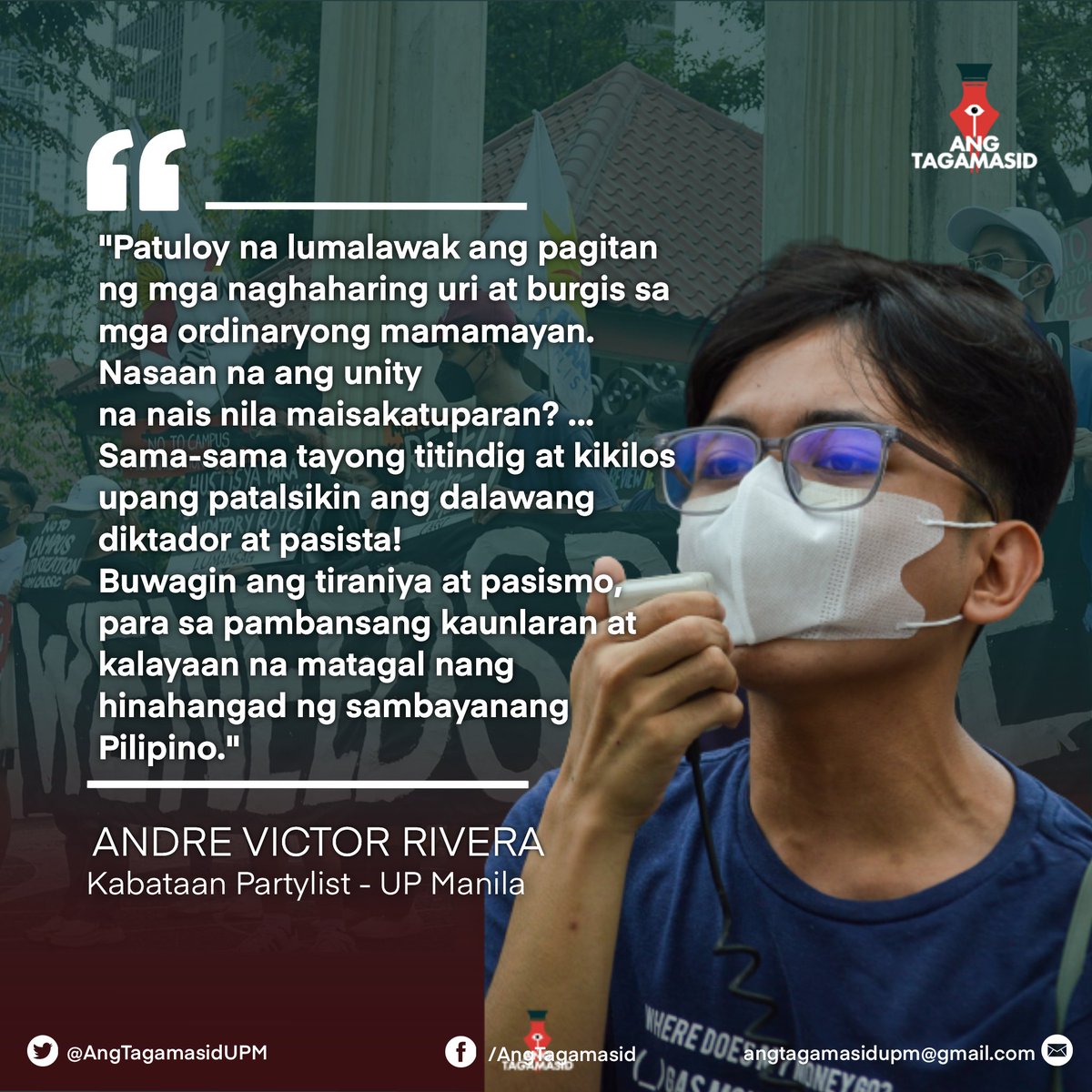 AngTagamasidUPM's tweet photo. Pinapanawagan din nila ang isang ligtas at dekalidad na pagbabalik sa mga on-site na klase.
Disenyo ni Alyssa Lorenzo
#FirstDayRage
#NoToMandatoryROTC
#DoBetterUP
#ExpandBasicStudentServices https://t.co/cHzYDUSr3V
