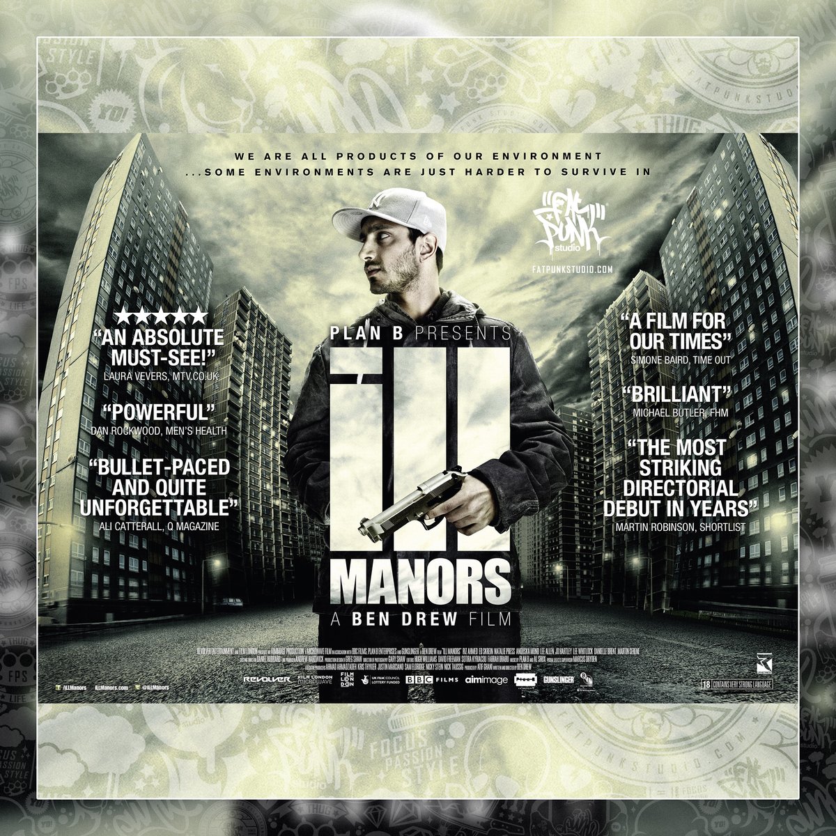 fatpunkstudio's tweet photo. Ill Manors ~ Starring #Oscar & #Emmy winning #actor @rizwanahmed ~ Directed by #BenDrew aka #PlanB ~ Featuring #FatPunkStudio clothing ~ We are all products of our environment….stream now or buy the Blu.
•
#rizmc #rizahmed #illmanorsmovie #illmanors #film #movie https://t.co/j9ibN93mDq