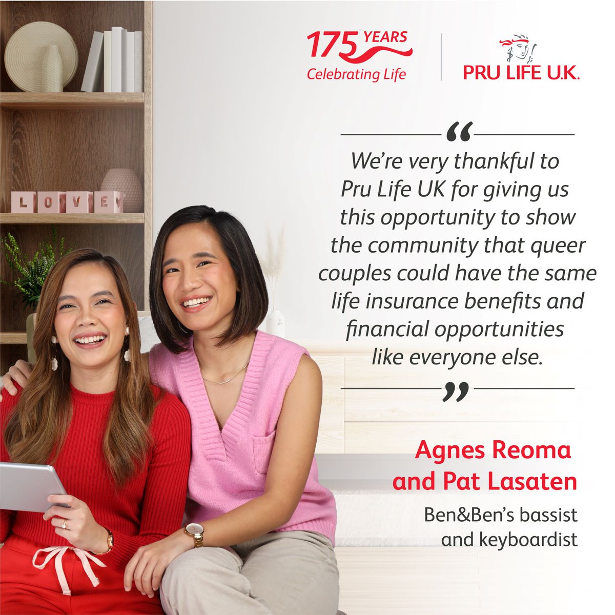 PruLifeUK's tweet photo. More than inspiring Filipinos through their music, couple @agnesreoma &amp; @patlasaten, along with @BenAndBenMusic, encourage everyone to show #PRULove to their families by insuring themselves and their loved ones. Read to know more: https://t.co/aS92BKtQUX

#CelebrateLife #175years https://t.co/eFIVcuIWJs