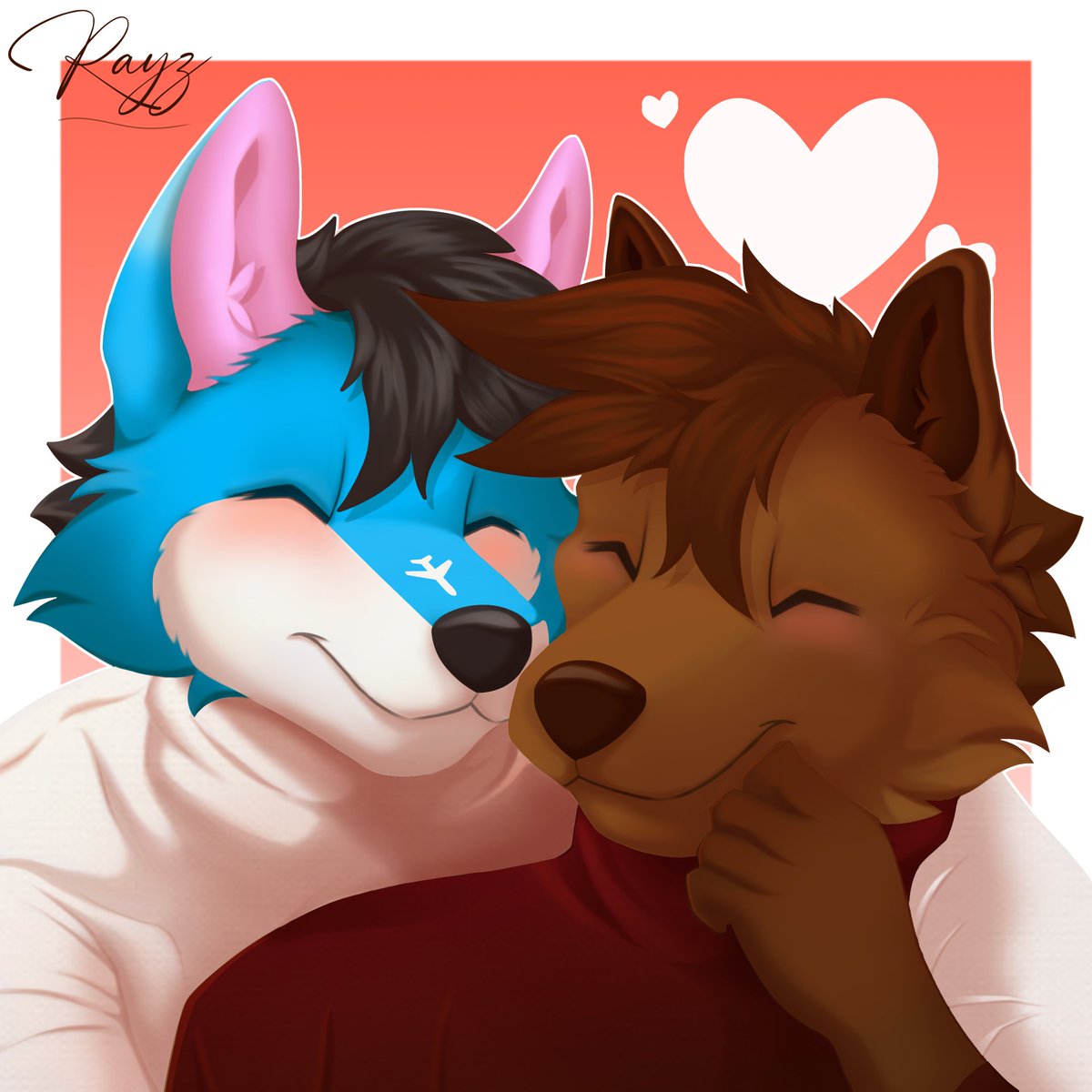 RayzBrownHusky's tweet photo. I always believe that someday everybody will feel a love~ For me that's when I met @ContrailWolFox~ From small things to a lover, our heart embrace each other and I found my new home~ It's mesmerizing and I'm very grateful to have you my Blueberry🐺❤🐶

Happy Valentine's Day��💙 https://t.co/cP2oeOnroU