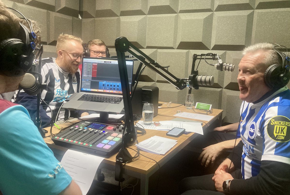 RogerMaber's tweet photo. Members of @HantsMason special interest lodge @LodgeFootball team up for @CraftcastUGLE recording - Wearing club colours David Lallana and Alex Pike shared their passion for Football and Freemasonry with hosts @Shaun_UGLE, @imJamesDalton and @whatley_stephen  
Broadcast date TBA https://t.co/OfXUNO8ihY