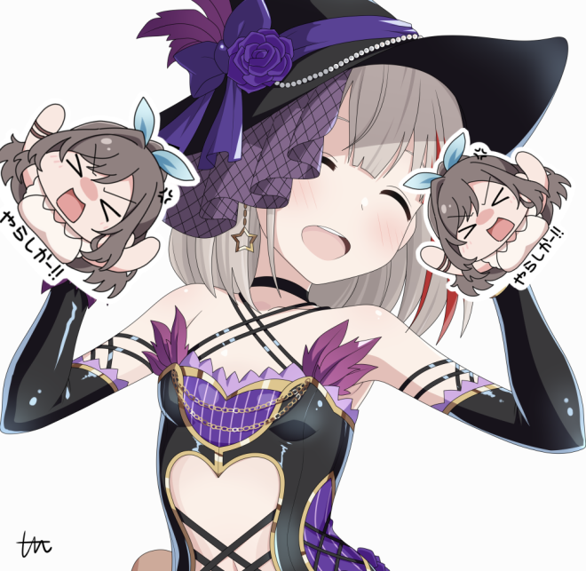 これはSkeЬで描いた他所の事務所の衣装を着て楽しそうにしている芹沢あさひピクチャーに偽装したsrzwash4Pえっちピクチャー。 