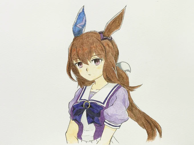お題箱より、アドマイヤベガを描きました。#ウマ娘 