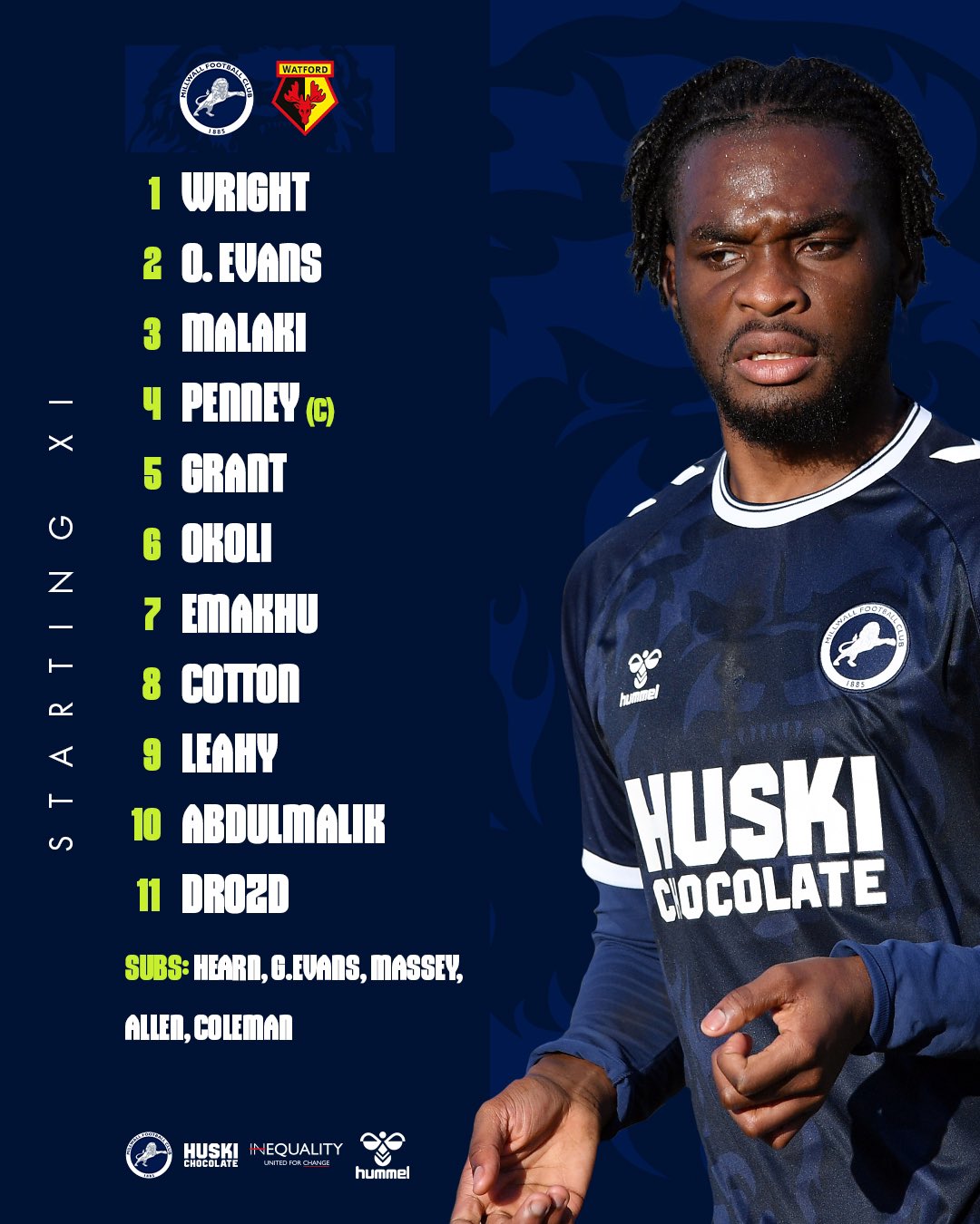 Millwall FC on X: 🔢 The Under 21s line-up this afternoon 📲 Full updates on @MillwallAcademy! #Millwall / X