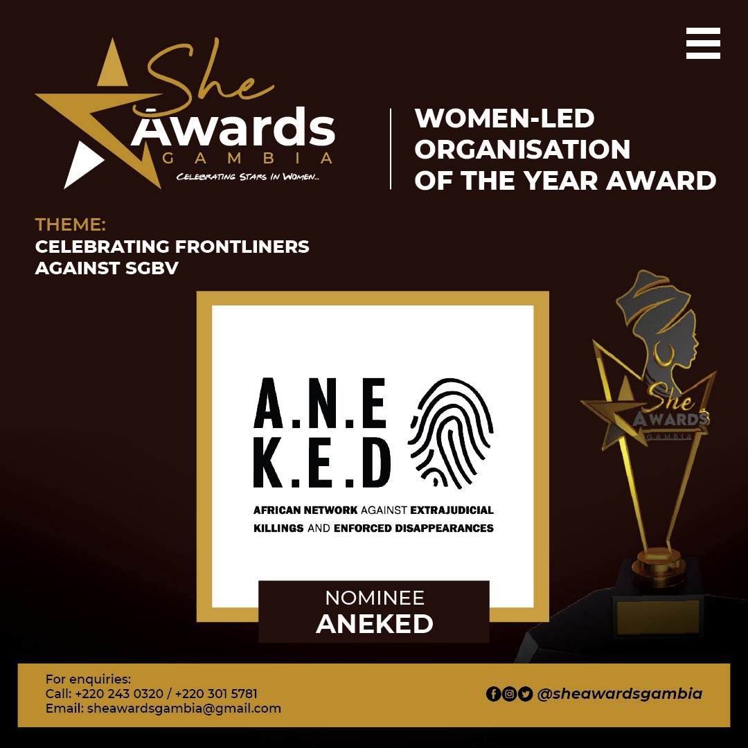 SheAwardsGambia's tweet photo. Ready for the final release of nominees for #SheAwards2023?

💃🏾🥳We are excited to announce the first category of nominees for Women-Led Organization of the Year Award 🥇.
📍: Sir Dawda Kairaba Jawara International Conference Center
🗓️: 4th March, 2023.
⏰: 6PM GMT 

@theANEKED https://t.co/RsOw3p6Bzd