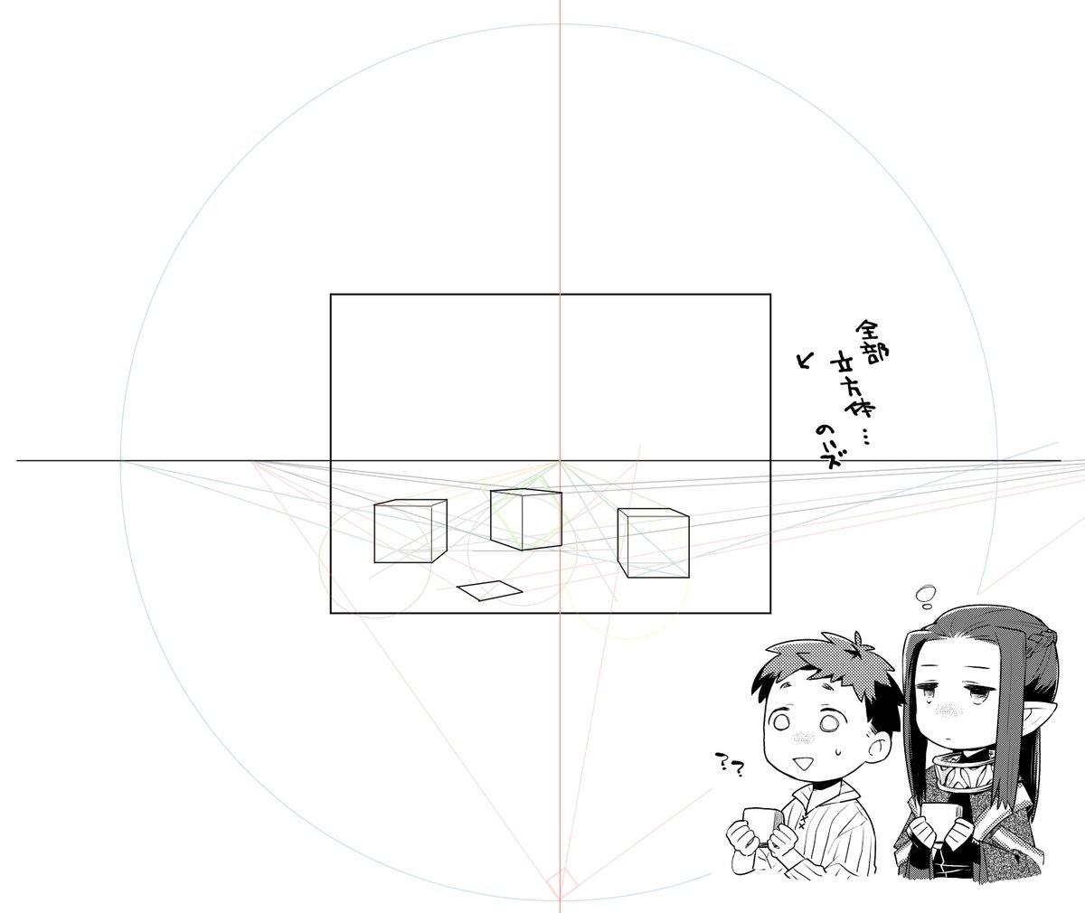 立方体のやり方見ながらやってたやつ。
それっぽくはできた…けど合ってるかどうかちょっと自信がないc⌒っ.ω.)っ 