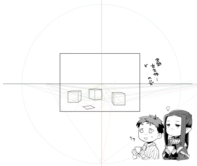 立方体のやり方見ながらやってたやつ。
それっぽくはできた…けど合ってるかどうかちょっと自信がないc⌒っ.ω.)っ 