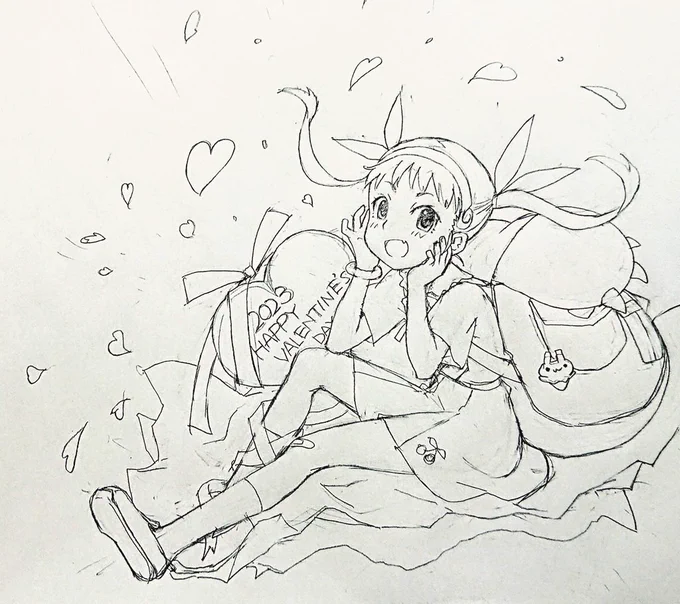 HAPPY VALENTINE'S DAY!!
 #物語シリーズ #イラスト #illustration  #ValentinesDay 