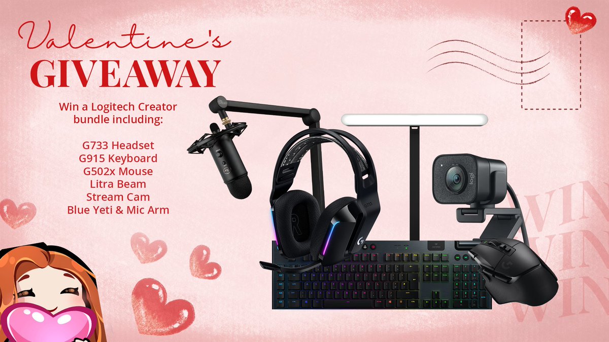sophiekeen's tweet image. Happy Valentine’s Day! Because I love you so much, @Logitechc and @LogitechG have very kindly given me this HUGE creator bundle to give away to one of you!
 
[AD] Click below to enter ✨UK only 💕

gleam.io/InNVX/win-a-lo…