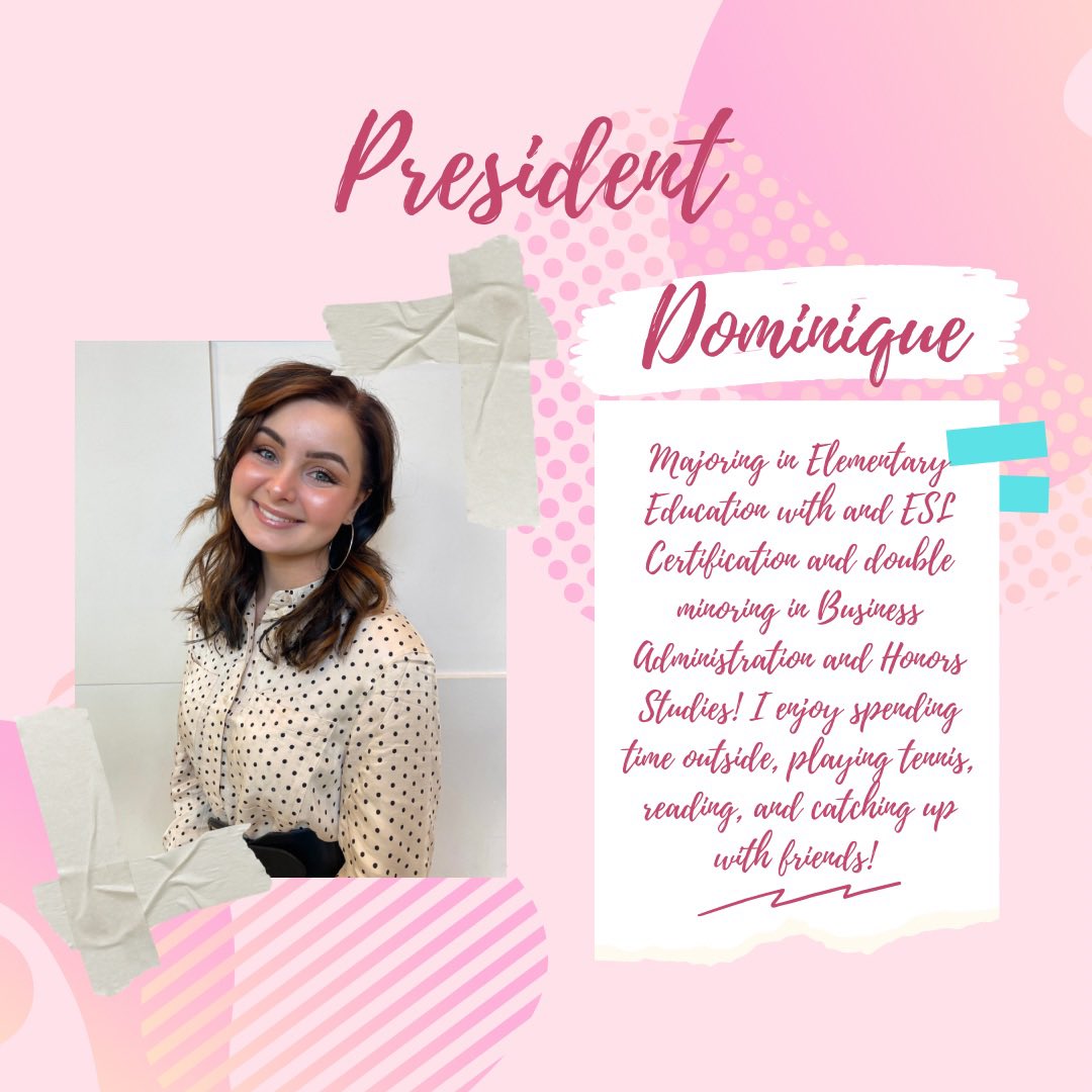 KDP_TXST's tweet photo. Hey Kappa Delta Pi members, it’s time to meet your KDP officers!!!! This team is so excited to meet you all! https://t.co/FTAQTdciWh