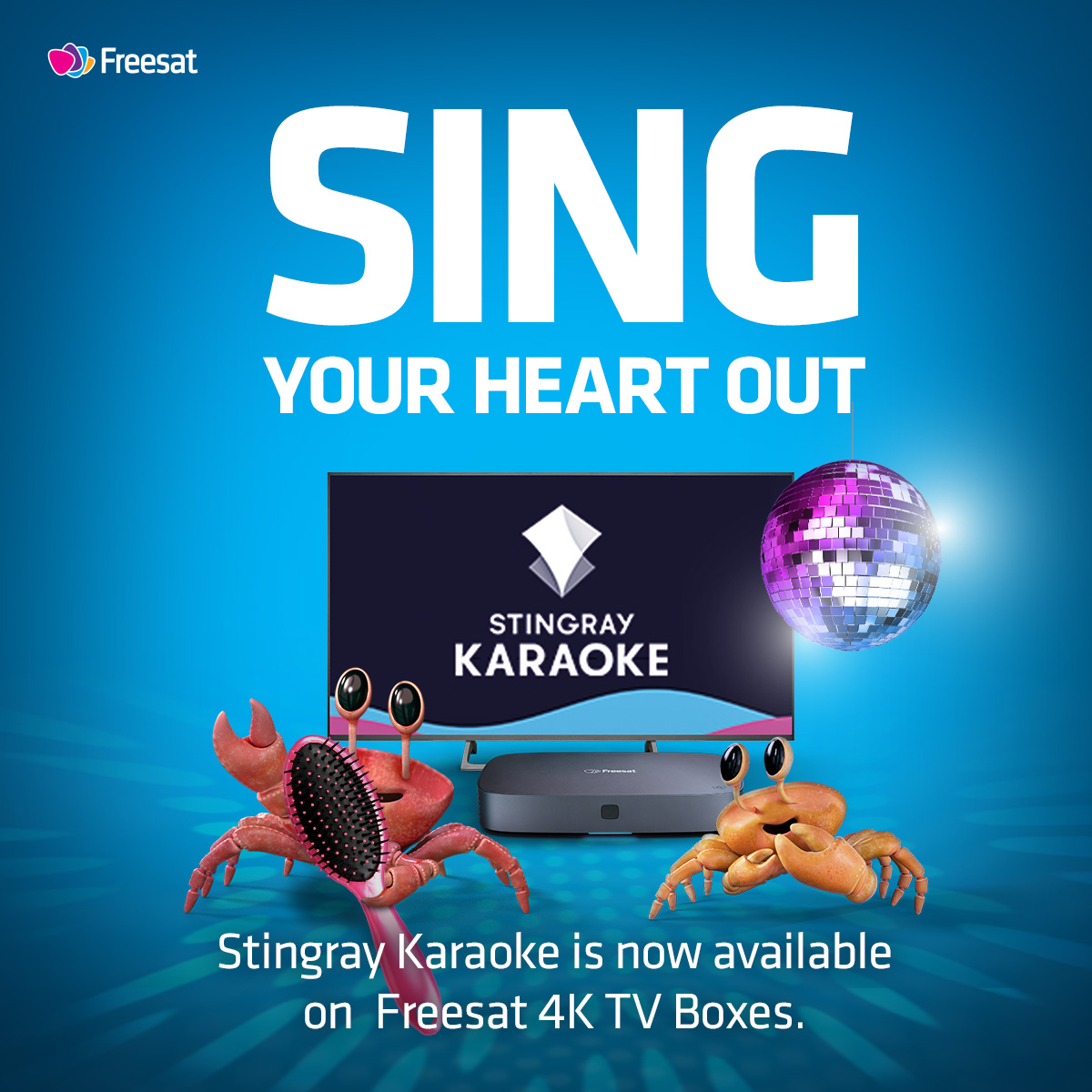 freesat_tv's tweet photo. Get ready to sing your heart out, @StingrayKaraoke is now on Freesat 4K TV Boxes! 🎤
Find out this month's free songs and how you can host a #karaoke party at home 📺
#StingrayKaraoke #LiveLifeFree