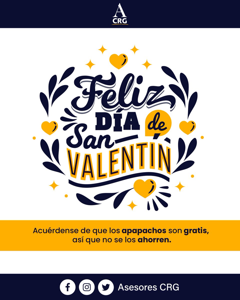 💛Hoy te deseamos un increíble día del amor y la amistad, recuerda que el amor es uno de los mejores regalos con el que contamos y que podemos dar de manera gratuita.💛
#AsesoresCRG