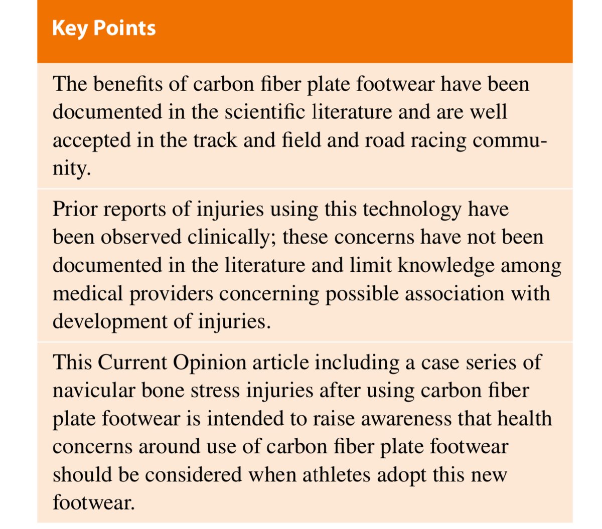 Docorange1's tweet photo. Key points from Bone stress Injury and Carbon Plated running shoe paper. Screen your athletes for structural/functional foot/ankle risks via #MercuryXML and #pressuremapping w and w/ these shoes. https://t.co/V9z3pdjLH6